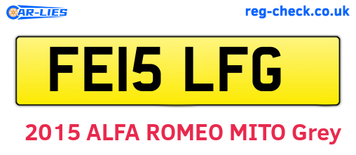 FE15LFG are the vehicle registration plates.