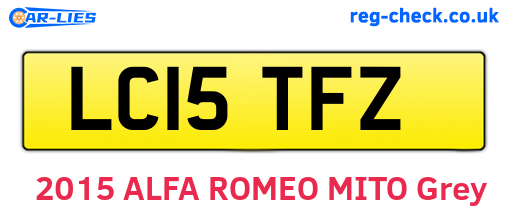 LC15TFZ are the vehicle registration plates.