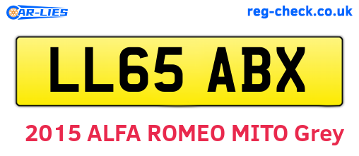 LL65ABX are the vehicle registration plates.