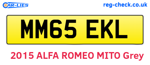 MM65EKL are the vehicle registration plates.