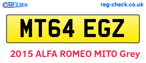 MT64EGZ are the vehicle registration plates.