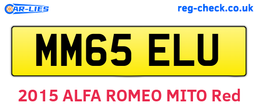 MM65ELU are the vehicle registration plates.