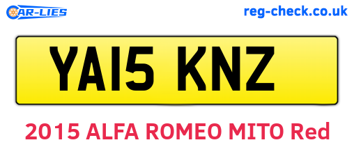 YA15KNZ are the vehicle registration plates.