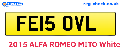 FE15OVL are the vehicle registration plates.