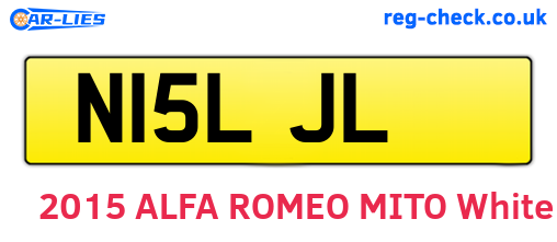 N15LJL are the vehicle registration plates.