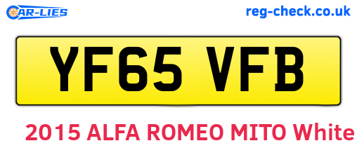 YF65VFB are the vehicle registration plates.