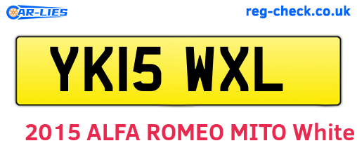 YK15WXL are the vehicle registration plates.