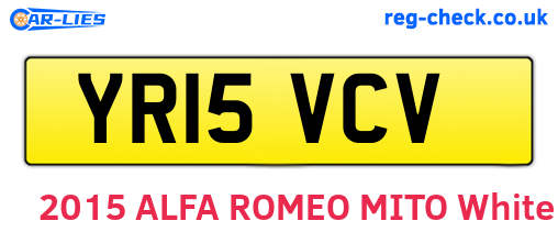 YR15VCV are the vehicle registration plates.