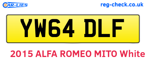 YW64DLF are the vehicle registration plates.