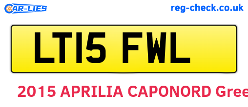 LT15FWL are the vehicle registration plates.