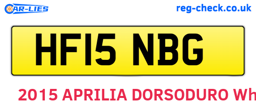 HF15NBG are the vehicle registration plates.