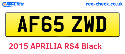 AF65ZWD are the vehicle registration plates.