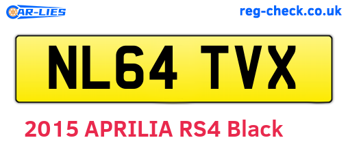 NL64TVX are the vehicle registration plates.