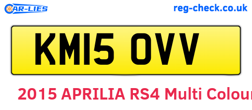 KM15OVV are the vehicle registration plates.