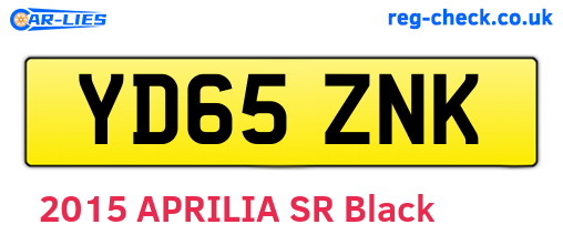 YD65ZNK are the vehicle registration plates.
