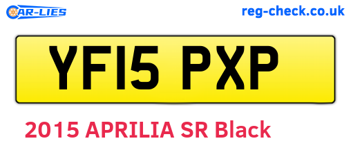 YF15PXP are the vehicle registration plates.