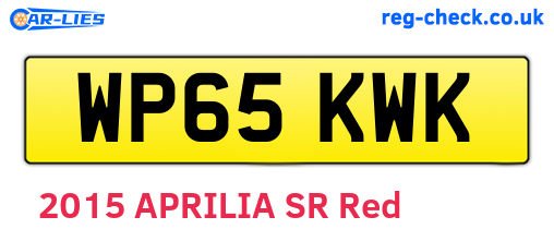WP65KWK are the vehicle registration plates.