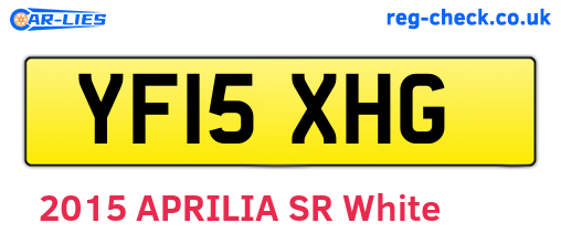 YF15XHG are the vehicle registration plates.