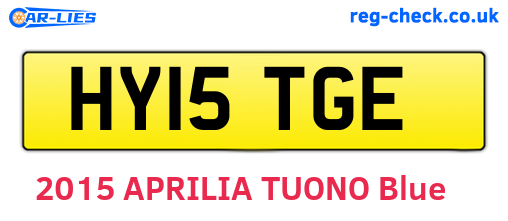 HY15TGE are the vehicle registration plates.