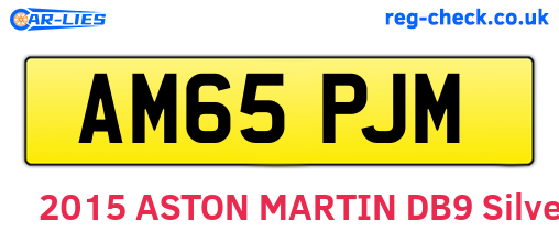 AM65PJM are the vehicle registration plates.