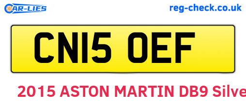 CN15OEF are the vehicle registration plates.