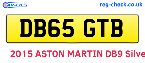 DB65GTB are the vehicle registration plates.