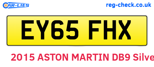 EY65FHX are the vehicle registration plates.
