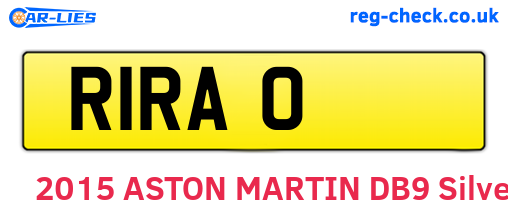 R1RAO are the vehicle registration plates.