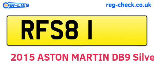RFS81 are the vehicle registration plates.