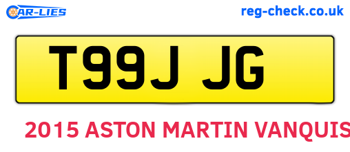 T99JJG are the vehicle registration plates.