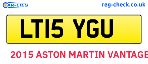 LT15YGU are the vehicle registration plates.