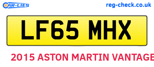 LF65MHX are the vehicle registration plates.