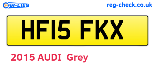 HF15FKX are the vehicle registration plates.