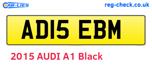 AD15EBM are the vehicle registration plates.
