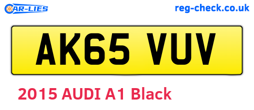 AK65VUV are the vehicle registration plates.