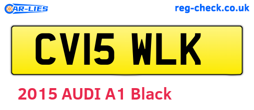 CV15WLK are the vehicle registration plates.