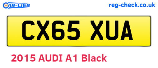 CX65XUA are the vehicle registration plates.