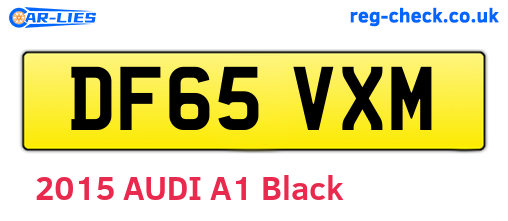 DF65VXM are the vehicle registration plates.