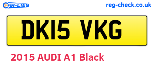 DK15VKG are the vehicle registration plates.