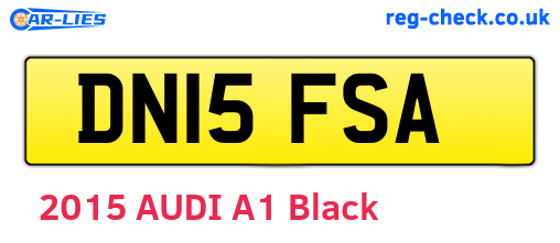 DN15FSA are the vehicle registration plates.