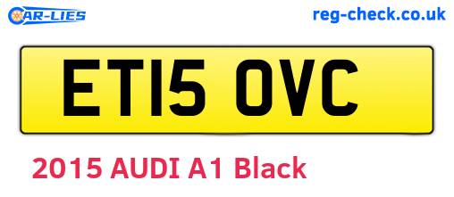 ET15OVC are the vehicle registration plates.