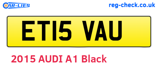 ET15VAU are the vehicle registration plates.