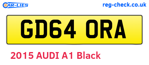 GD64ORA are the vehicle registration plates.