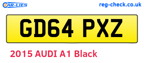GD64PXZ are the vehicle registration plates.