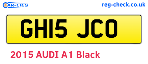GH15JCO are the vehicle registration plates.