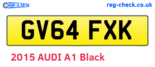 GV64FXK are the vehicle registration plates.