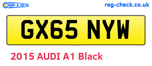 GX65NYW are the vehicle registration plates.