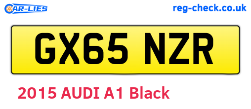 GX65NZR are the vehicle registration plates.