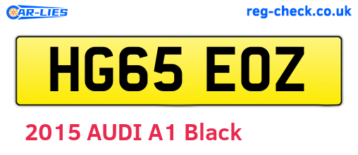 HG65EOZ are the vehicle registration plates.