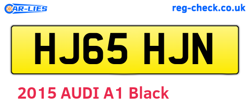 HJ65HJN are the vehicle registration plates.